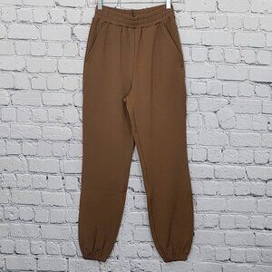 2/$50 WeWoreWhat Brown Brushed Back Terry Jogger Pants Size XS